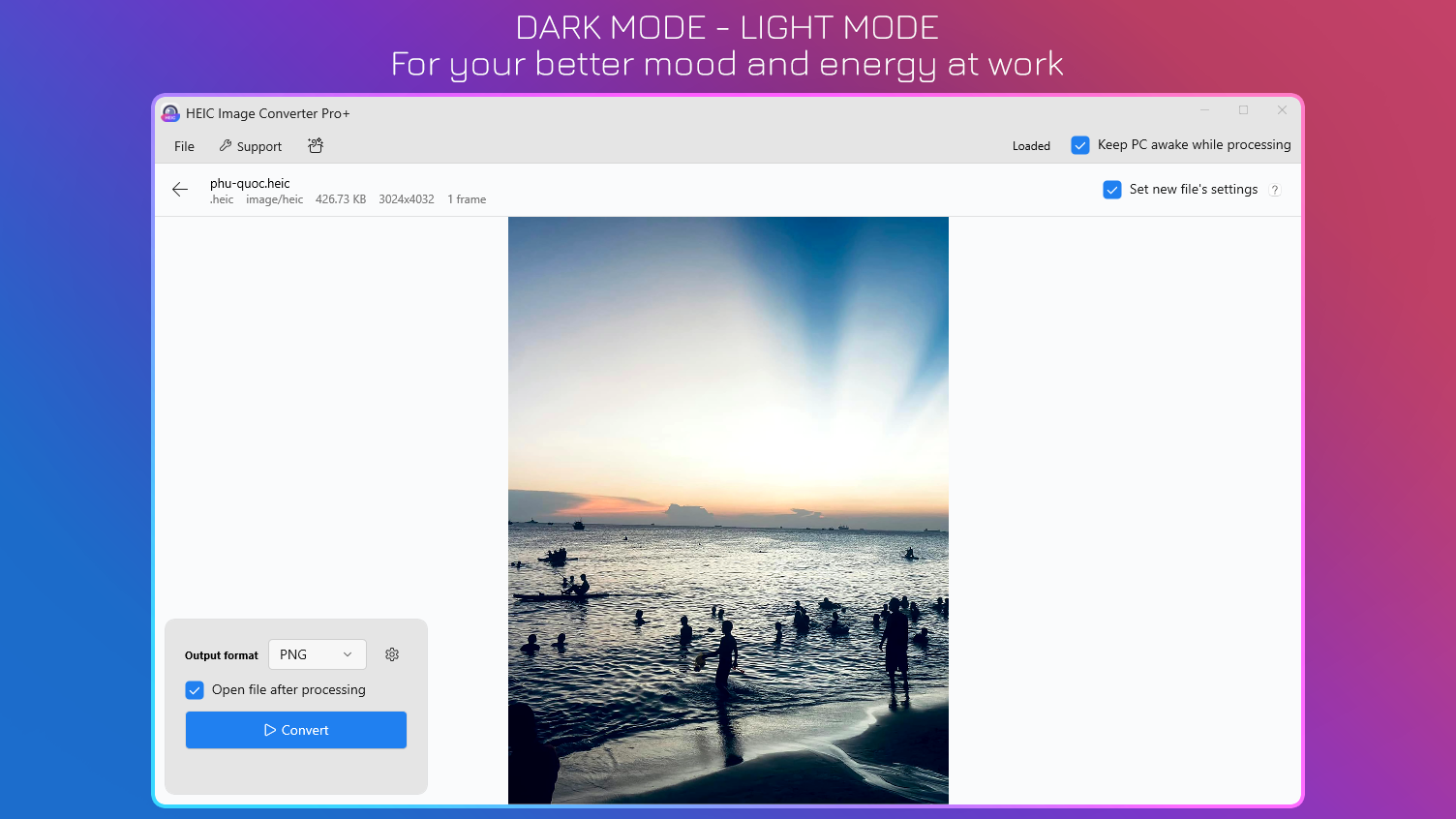 Dark Mode - Light Mode - For your better mood and energy at work