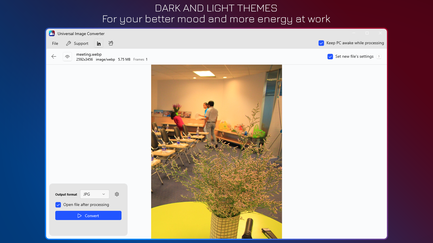 Dark And Light Themes - For your better mood and more energy at work