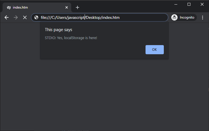localStorage