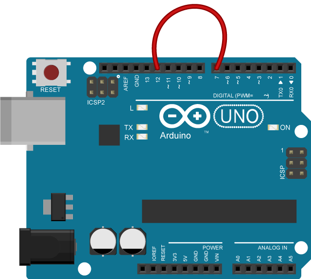 Nối 1 pin HIGH vào 1 pin LOW bất kỳ 