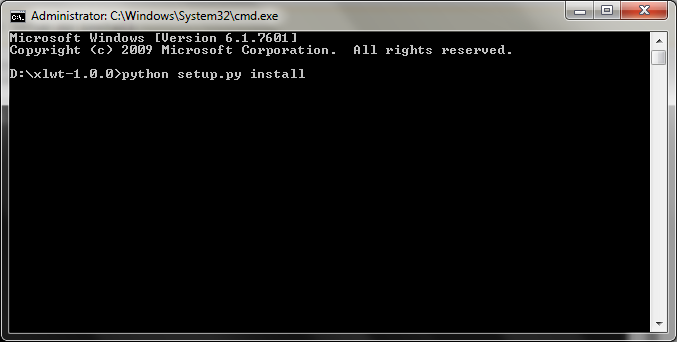 Cài đặt gói xlwt trong python