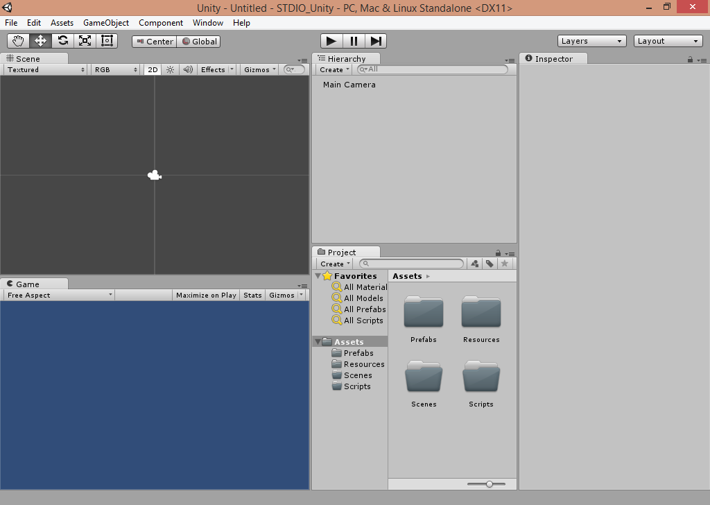 Unity IDE.