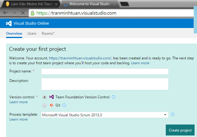 Làm việc nhóm với team foundation server tfs