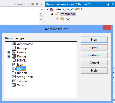 Thêm resource menu cho Winform bằng Win32API