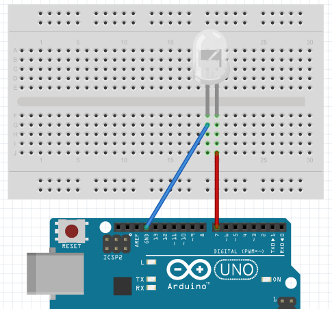 Arduino kết nối LED.