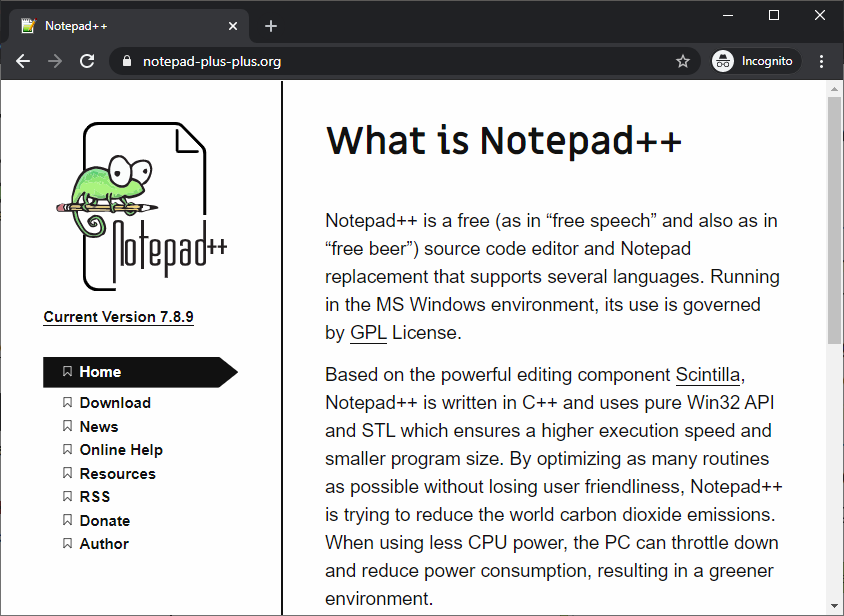 Trang chủ Notepad++