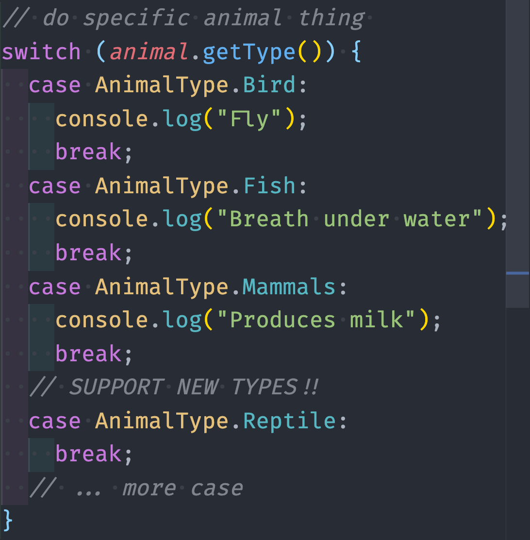 OCP switch case changes