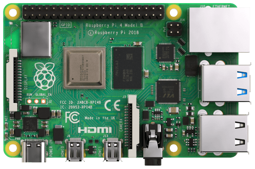 Rasberry Pi 4 Model B.