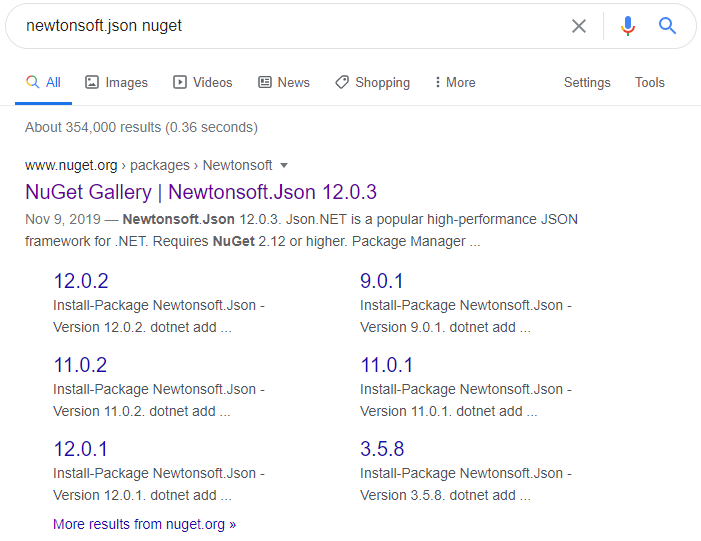 Newtonsoft.Json NuGet