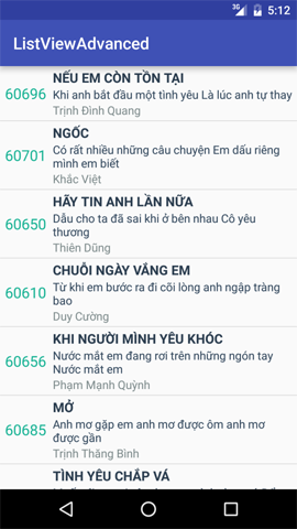 ListView trong Android